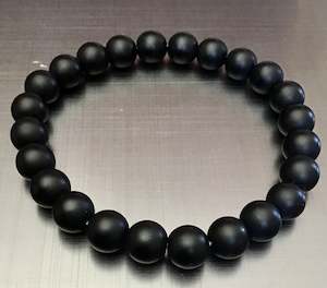 Bracelets Beads: Bracelet matt black onyx