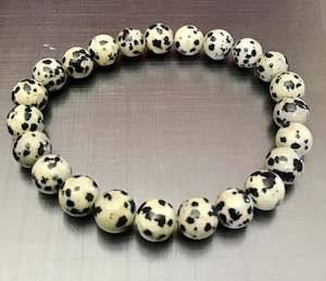 Bracelets Beads: Bracelet, Dalmatian stone 8mm