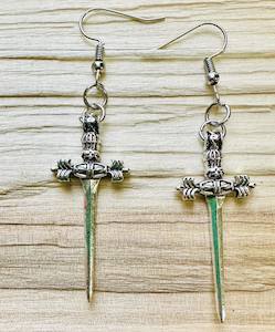 Earrings sword