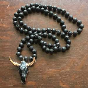 Necklace lava stone 8mm