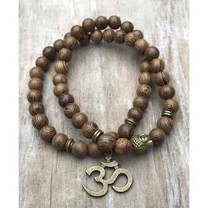 Wood Buddha 8mm necklace/bracelet