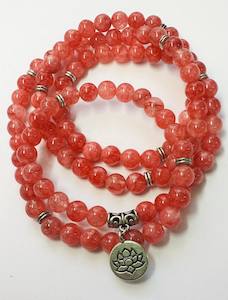 Necklaces: Rhodochrosite  necklace  8mm