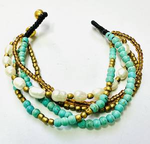 Bracelet turquoise pearl queen