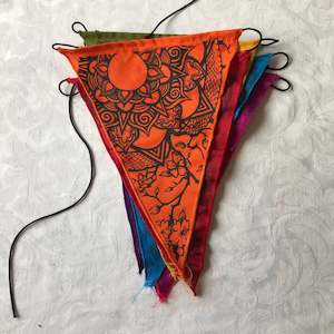 Buntings And Flags: Bunting, colourful prints 190cm