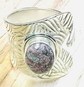 Rings: Ring, Laguna Lace Agate, 925 Stirling Silver