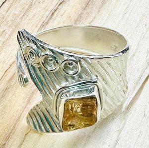 Rings: Ring, Yellow Citrine, 925 Stirling Silver