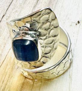 Ring, Blue Kyanite 925 Stirling Silver