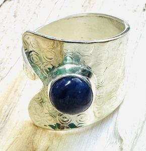 Ring adjustable, amethyst, Stirling silver 925