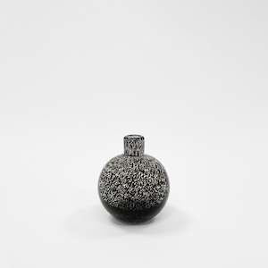 Vases: Black Leopard Squat Bud Vase