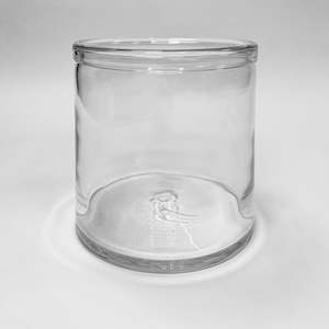 Vases: Glass Vase with Rolled Rim Large