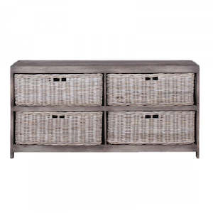 Sideboards: Cane Basket Buffet