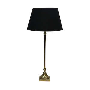 Lighting: Gold Pillar Table Lamp