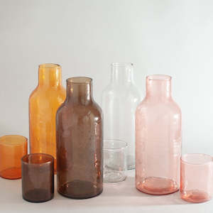 Decanters Jugs: Smoke Glass Carafe & Cup
