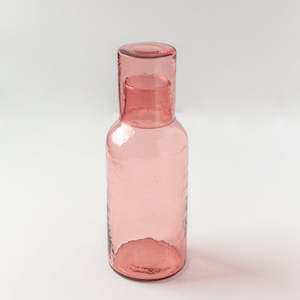 Decanters Jugs: Blush Glass Carafe & Cup