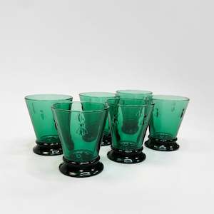 Glassware: Bee Tumbler - Dark Green - Set 6