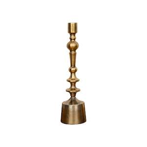 Candle Holders Hurricanes: Brass Hudson Candle Stick - 34cm