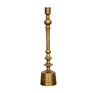 Candle Holders Hurricanes: Brass Hudson Candle Stick - 42cm