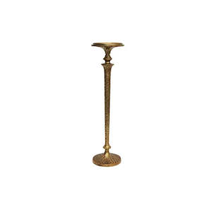 Candle Holders Hurricanes: Hammered Pillar Candlestick - Short