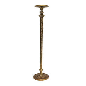 Candle Holders Hurricanes: Hammered Pillar Candlestick - Tall