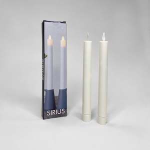 Candles: Sirius White H25cm Tall Taper Candles