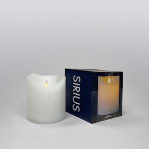 Candles: Sirius White H12.5cm LED Wax Candle