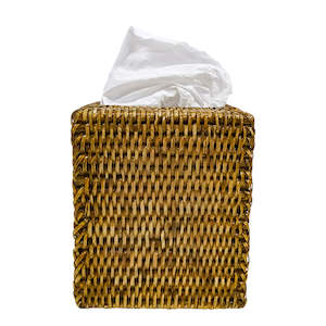 Ornamental: Square Rattan Tissue Box