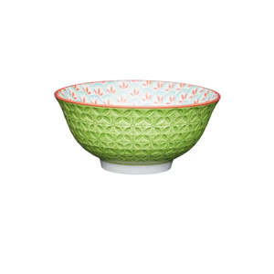 Mikasa: Geometric Lime with Red Rim Bowl