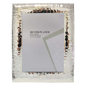 Photo Frames: Hammered Silver Plated Frame 5x7