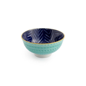 New: Nibble Bowl Indigo Chevron