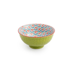 New: Nibble Bowl Green Geometric