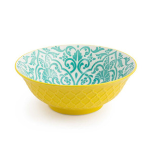 New: Ramen Bowl Yellow Blue Geometric
