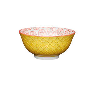 Tableware: Yellow Floral Bowl