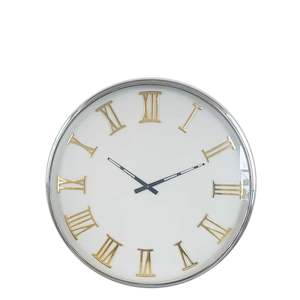 Wall: Silver & Gold Wall Clock