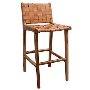 Barstools: Bristol Counter Stool with Back - Tan
