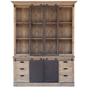 Bookshelves: Cabinet with Sliding Doors