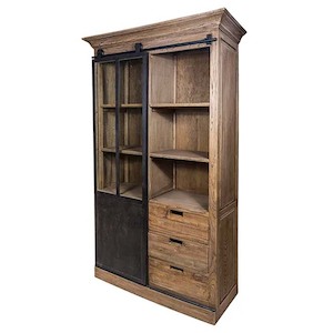 Bookshelves: Single Sliding Door Cabinet
