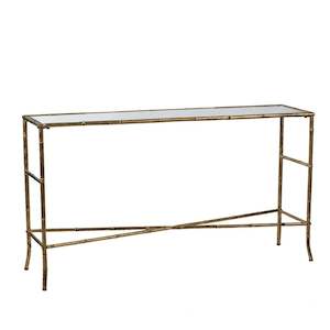 Consoles Sideboards: Gold Mirror Top Console