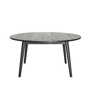 Dining Tables: Vassa Round Table 150cm - Black Oak
