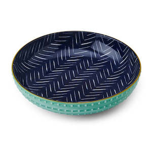 Coupe Bowl - Indigo Chevron