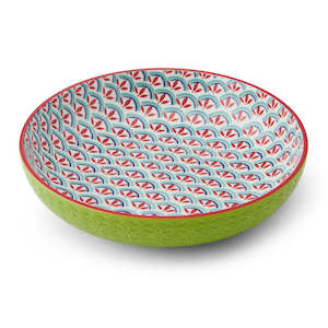 Dinnerware: Coupe Bowl - Geometric Lime