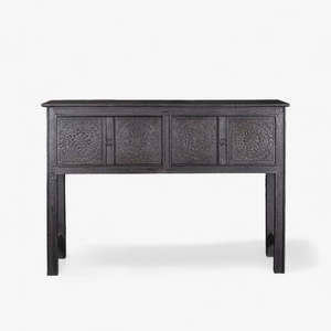 Furniture: Theron Carved Wooden Console