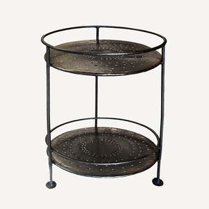 Two-tier Iron Side Table
