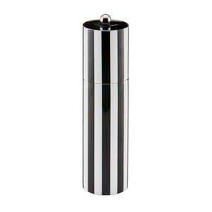 Black & White Striped Column Salt or Pepper Mill