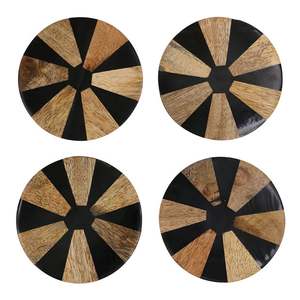 Utensils Bar: Resin & Wood Coasters (set 4)