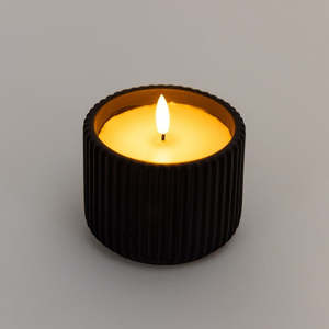 Cement 9cm LED Candle - Black