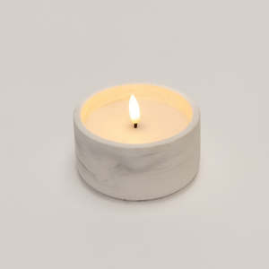 Candles: Faux Marble LED 7cm Candle