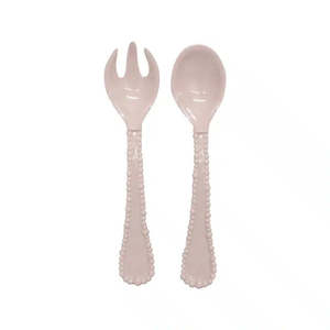 Utensils: Pearl Melamine Salad Servers - Pink