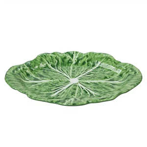 Cabbage Melamine Oval Platter 40cm - Green