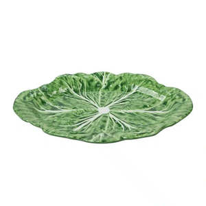 Cabbage Melamine Oval Platter 50cm - Green