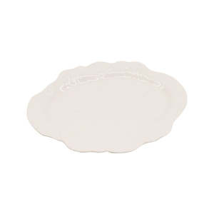 Cabbage Melamine Oval Platter 50cm - White